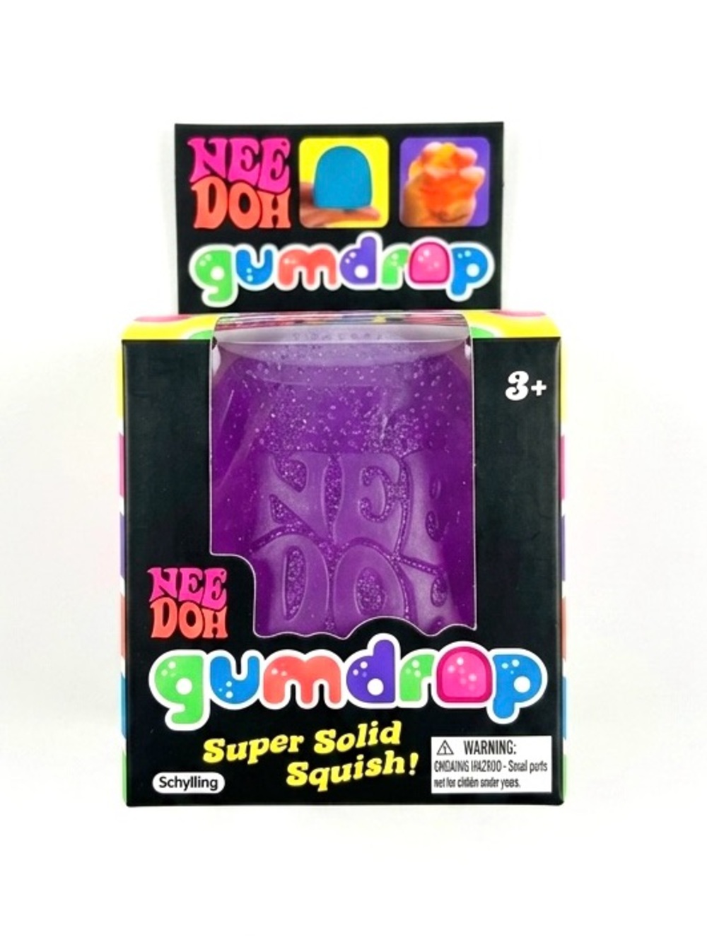 Nee Doh Gumdrop purple NeeDoh Super Solid Squish Toy - NEW Sealed Authentic